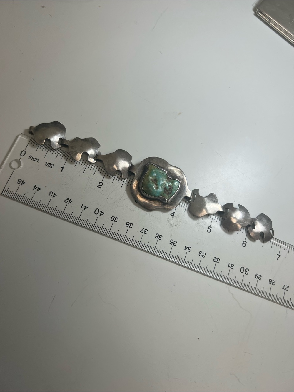 Sterling Silver Bracelet with Turquoise Stone - Picture 13 of 16